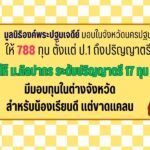 มูลนิธิองค์พระปฐมเจดีย์ จัดสรรทุนการศึกษาปี 2569 ในจังหวัดนครปฐม 788 ทุน รวมกว่า 2 ล้านบาท ตั้งแต่ ป.1 ถึงปริญญาตรี