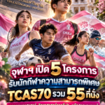 จุฬาฯ เปิด 5 โครงการรับนักเรียนเก่งกีฬา TCAS70 รวม 55 ที่นั่ง