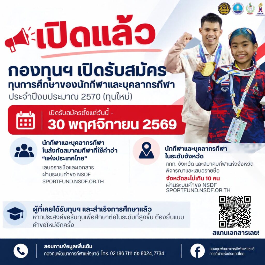 ทุนพัฒนากีฬาชาติ2569